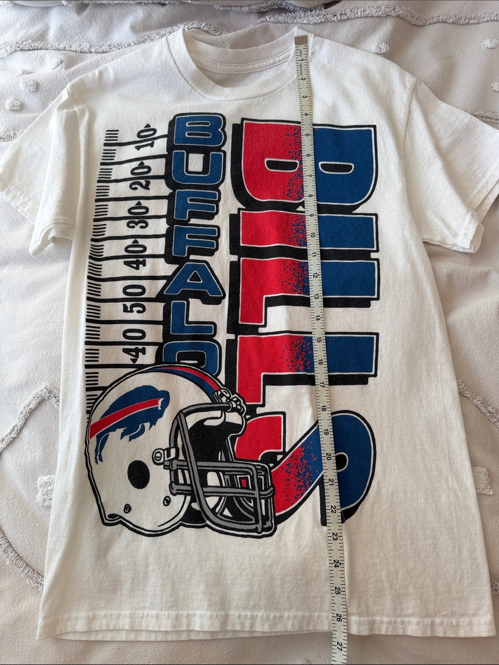 Junk Food Clothing White Buffalo Bills Graphic Tee - Red & Blue - Picture 2 of 3